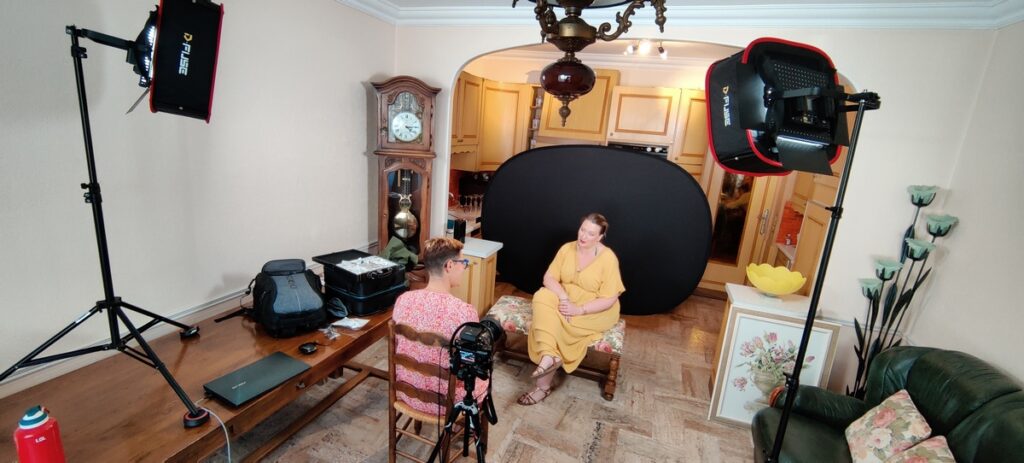 Production vidéo témoignage client et shooting photo portrait pour les réseaux sociaux